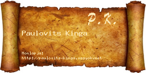 Paulovits Kinga névjegykártya